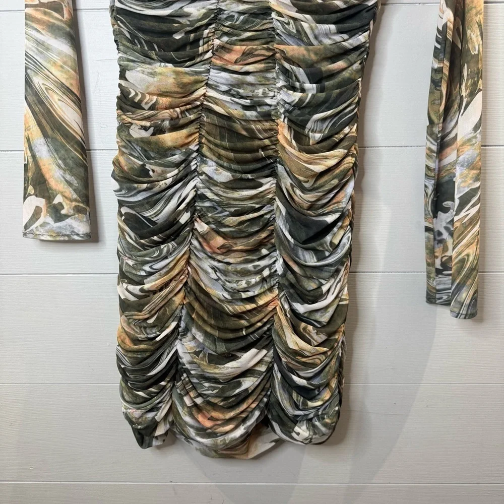 Zara marbled ruched